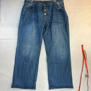 Surprise High-rise Jeans Size 2XL  Button Fly   Wide Leg Comfort Stretch